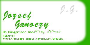 jozsef ganoczy business card